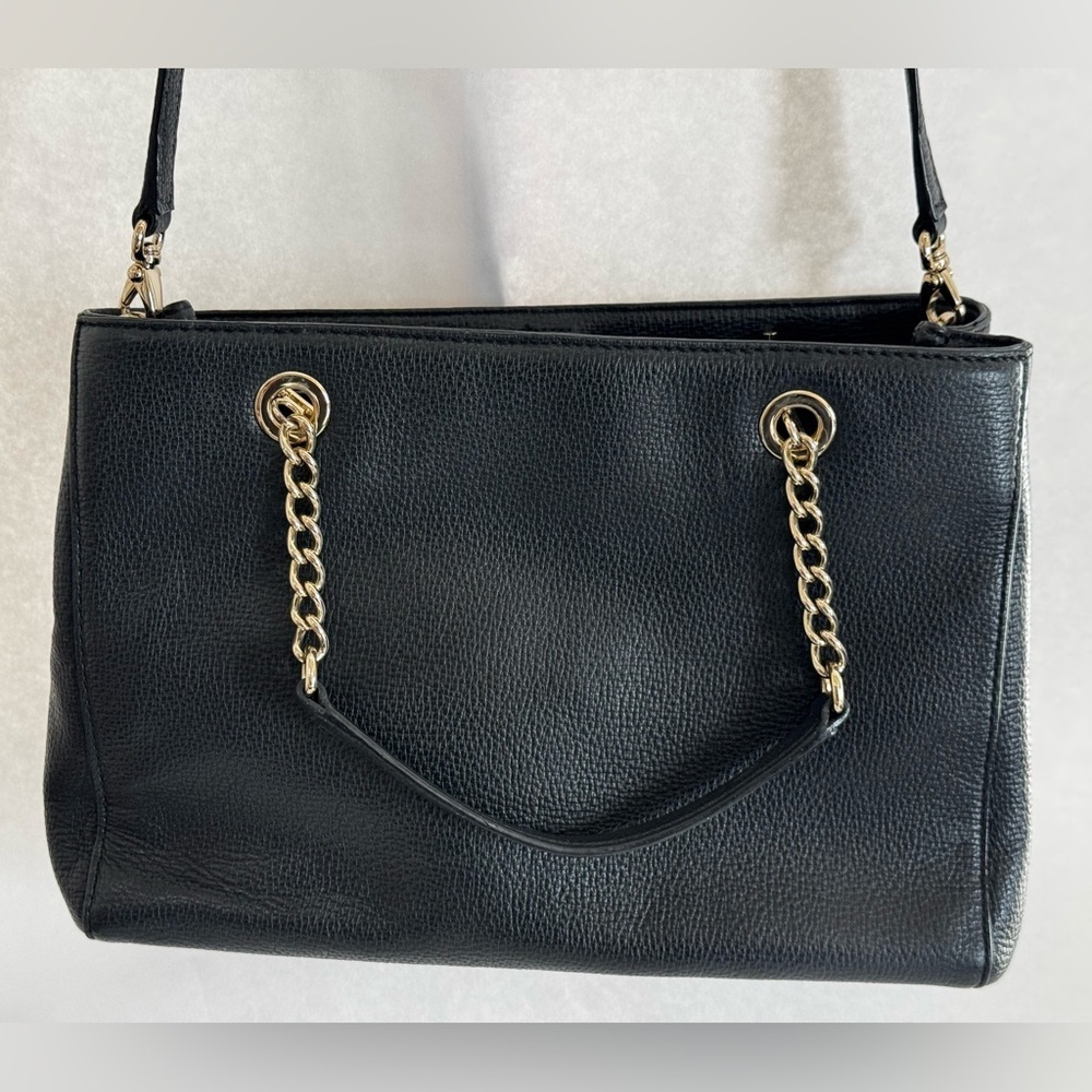 Kate Spade New York Briar Lane Meena Satchel โ Black Pebbled Leather - Picture 6 of 12